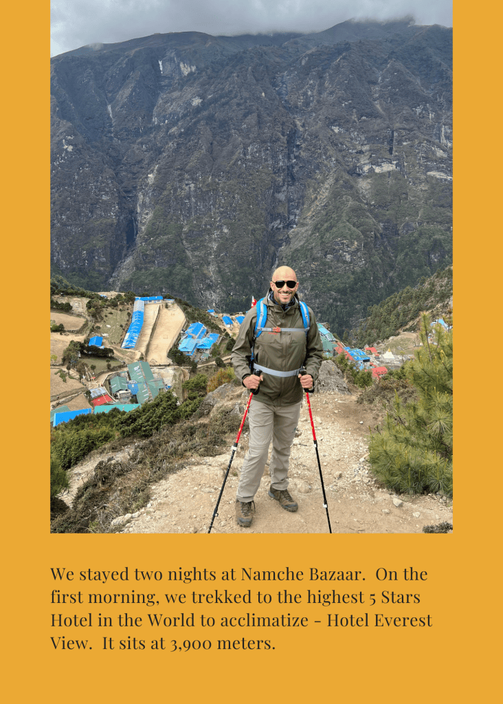 Mohamed Isa above Namche Bazaar on the acclimatization trek to Hotel Everest View