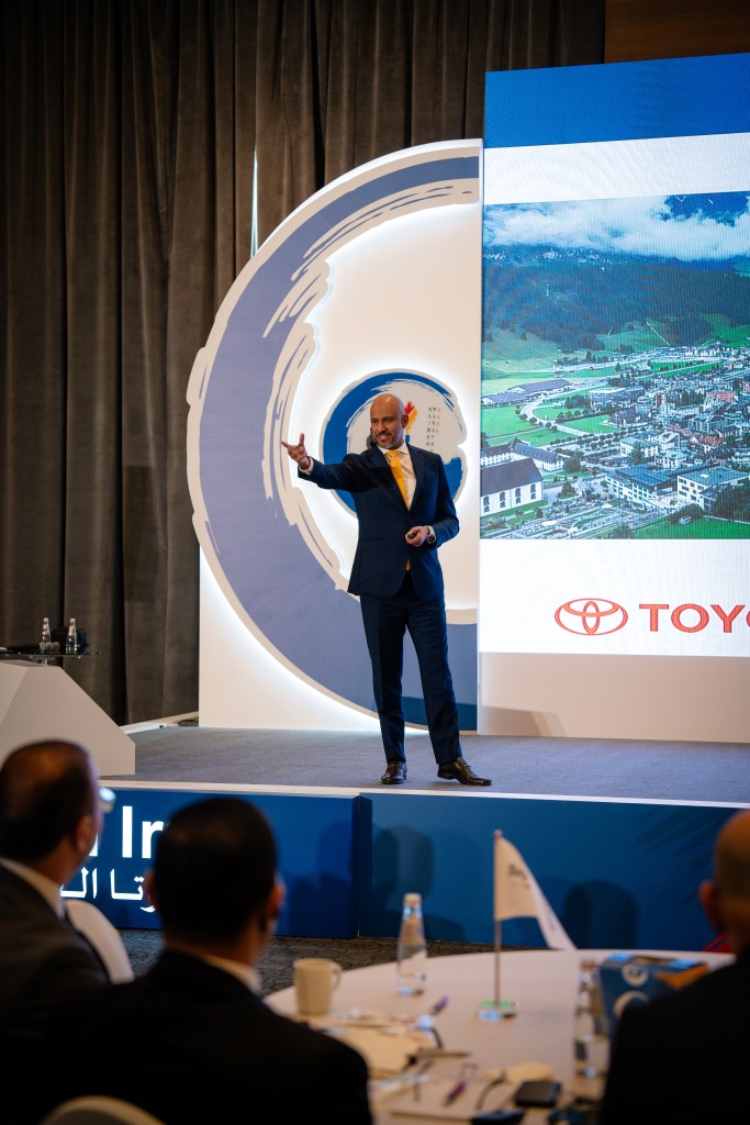 Mohamed Isa speaking on stage